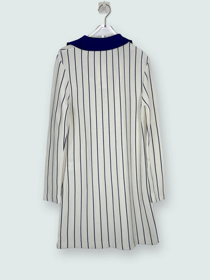 Off white & blue striped Polo long sleeve dress | Sz FR38