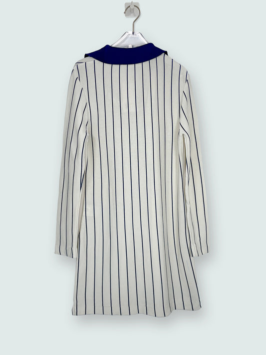 Off white & blue striped Polo long sleeve dress | Sz FR38