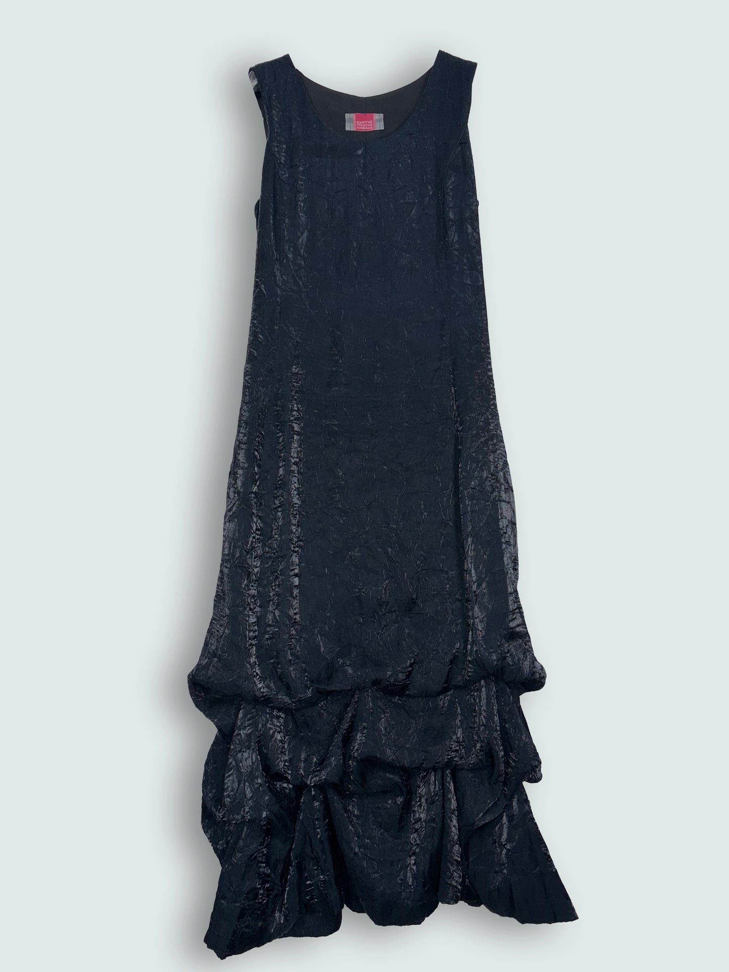 90s Vintage Tiered Dress & Lace-Up Back | Sz Medium