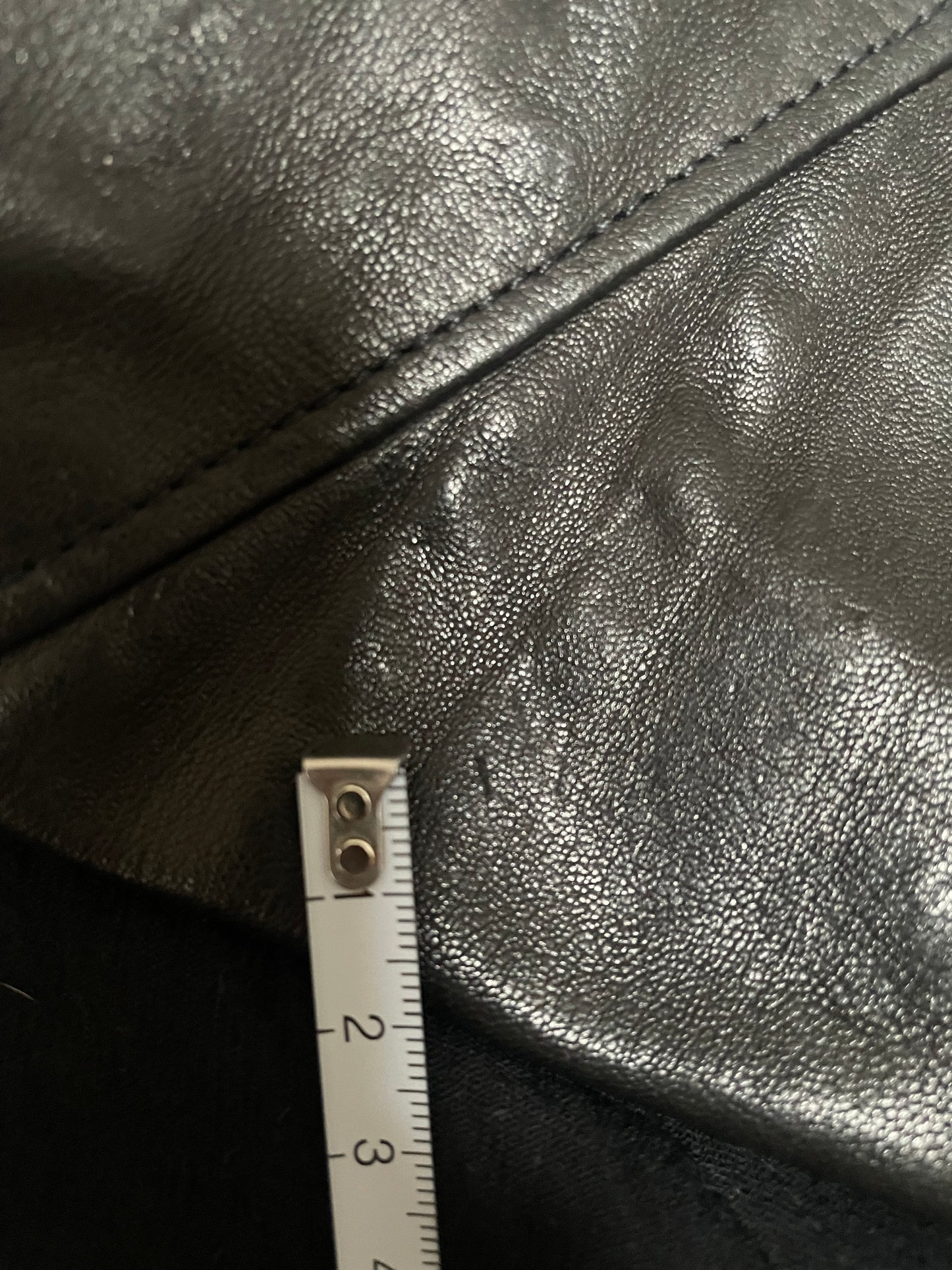 Lamb Leather Sleeves Fitted Motorcycle Jacket Silk Lining | Petite