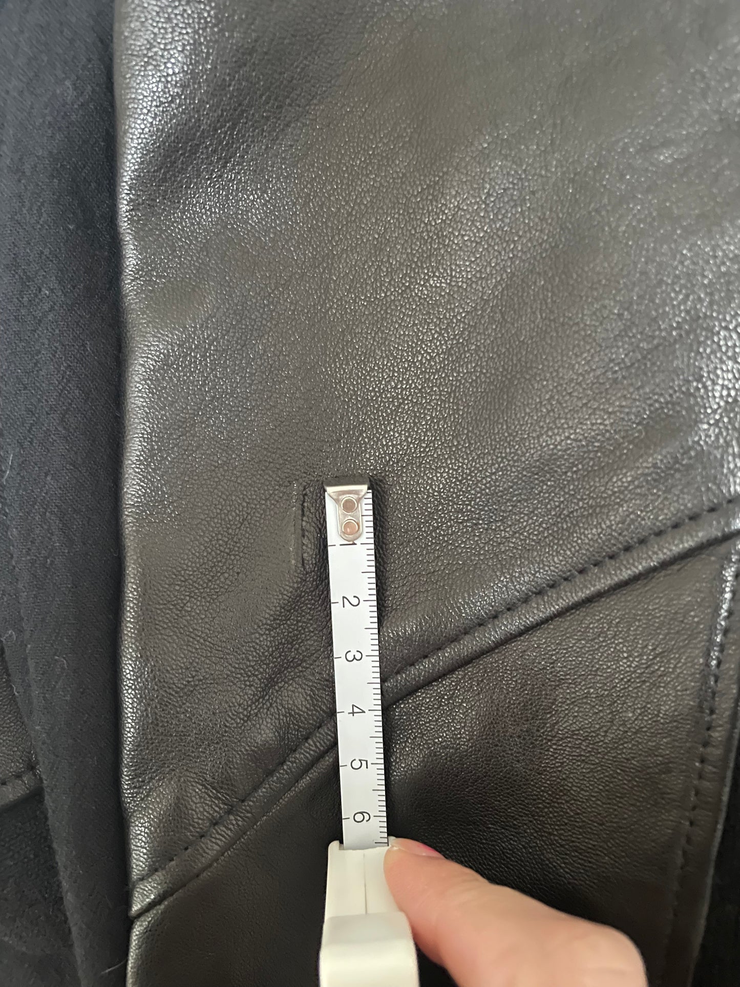 Lamb Leather Sleeves Fitted Motorcycle Jacket Silk Lining | Petite