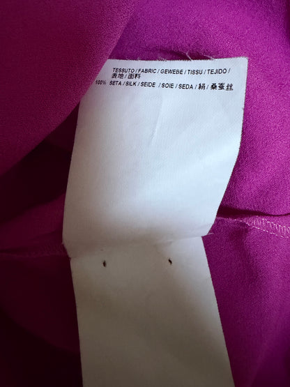 100% Silk Long Sleeve Pink Blouse | Sz FR34