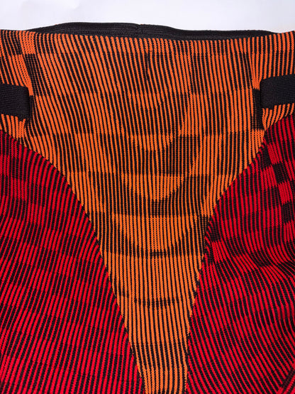 Orange Checkerboard Leggings | Sz XS UK4