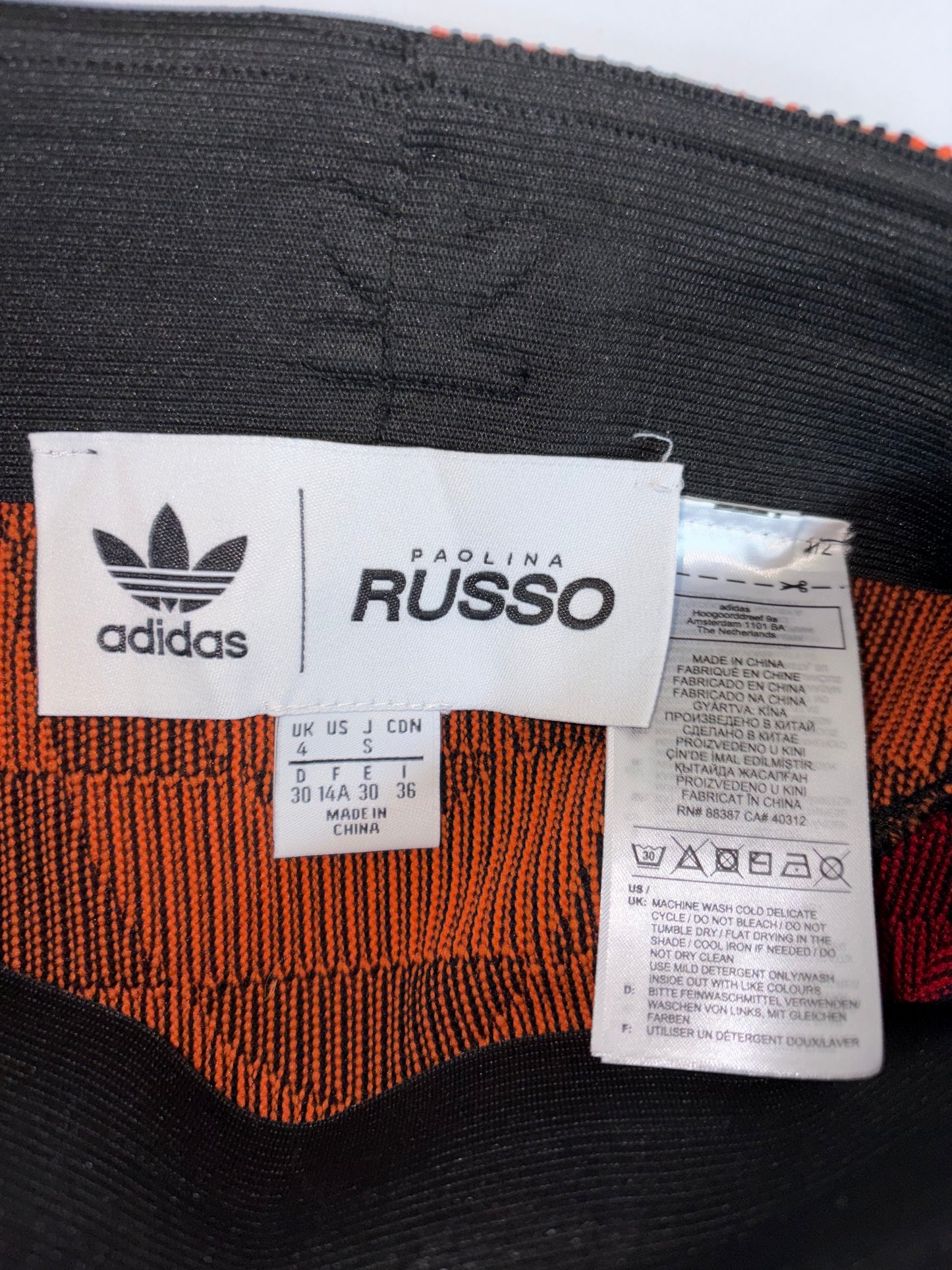 Orange Checkerboard Leggings | Sz XS UK4