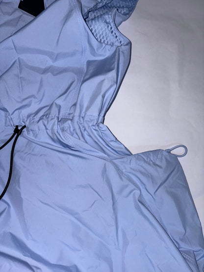 Blue Drawstring Waist Sleeveless dress | Sz XS