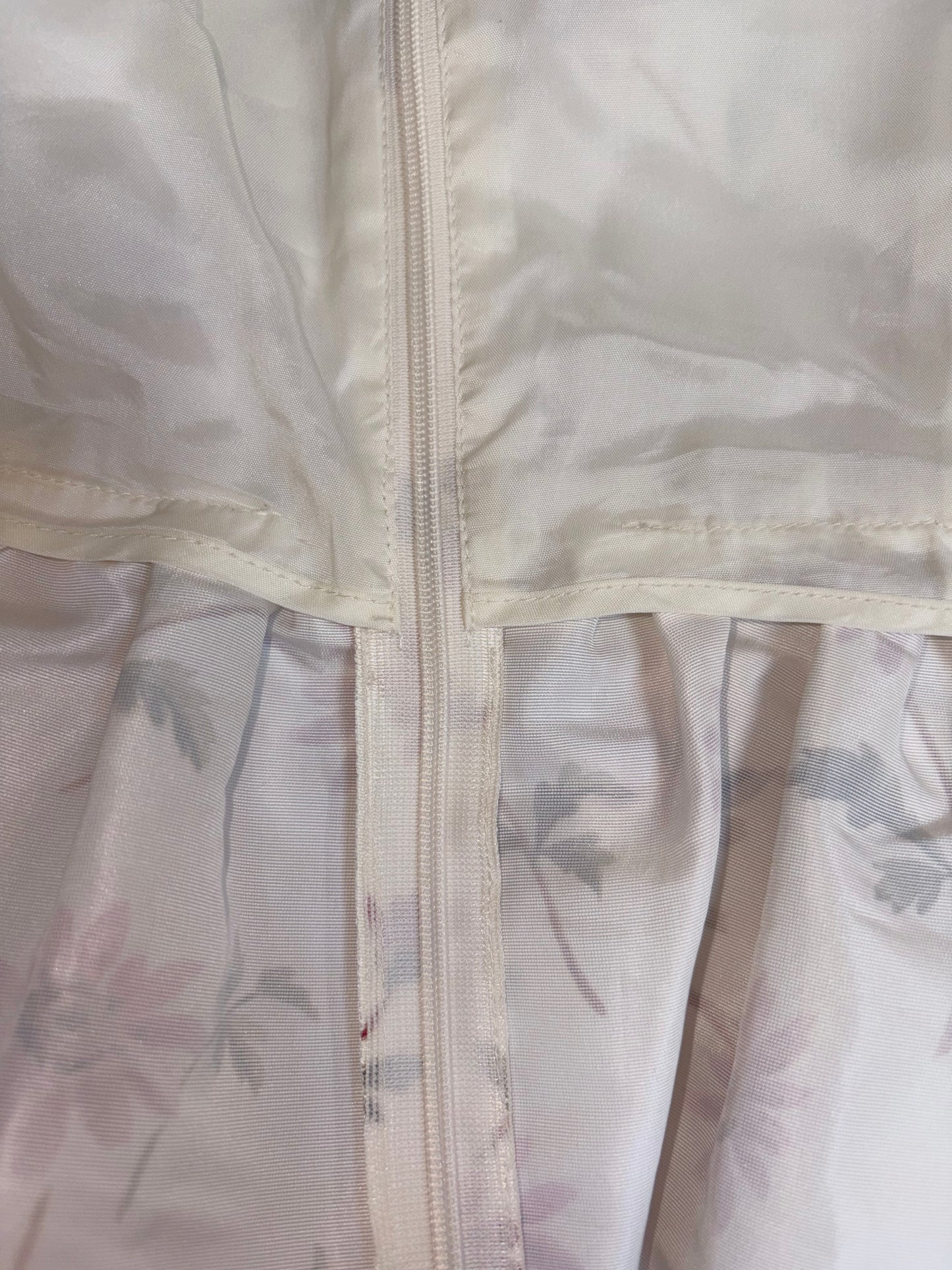 Cream White Floral Daisy A line Print Dress | Sz Small