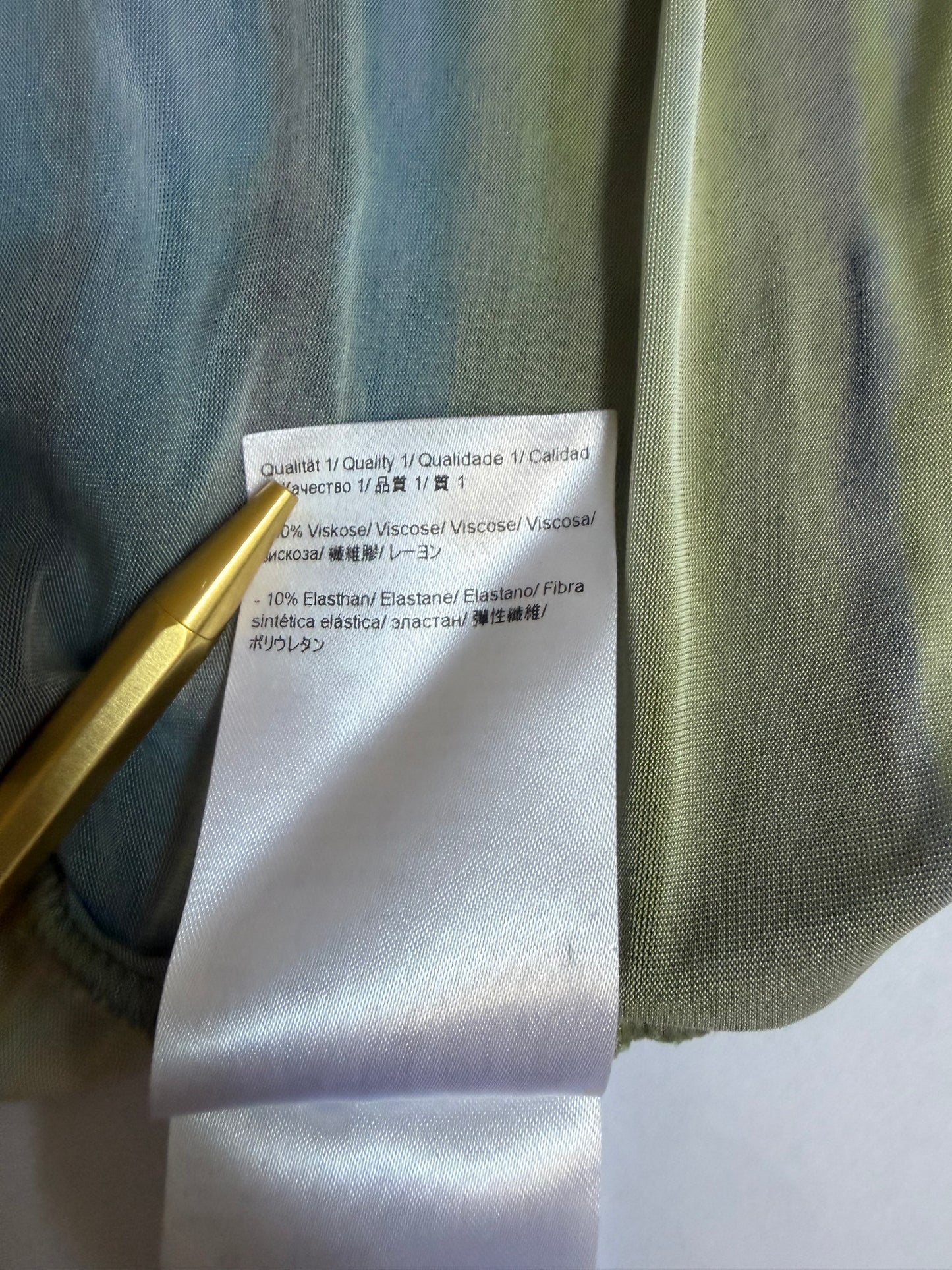 Blue Green Stripe Drape Top | Sz 38