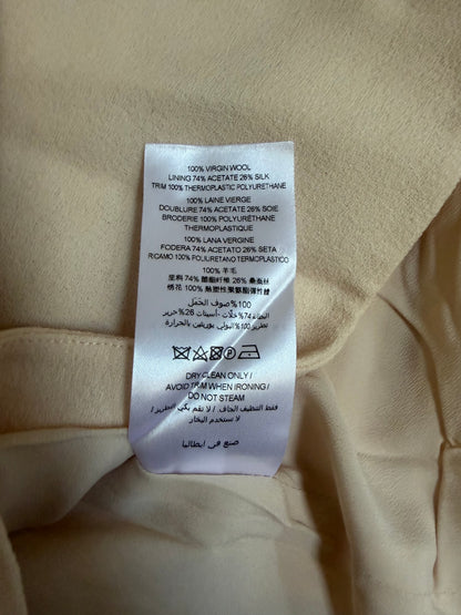 100% Wool Mini Skirt w/ Metallic Applique | Sz UK8