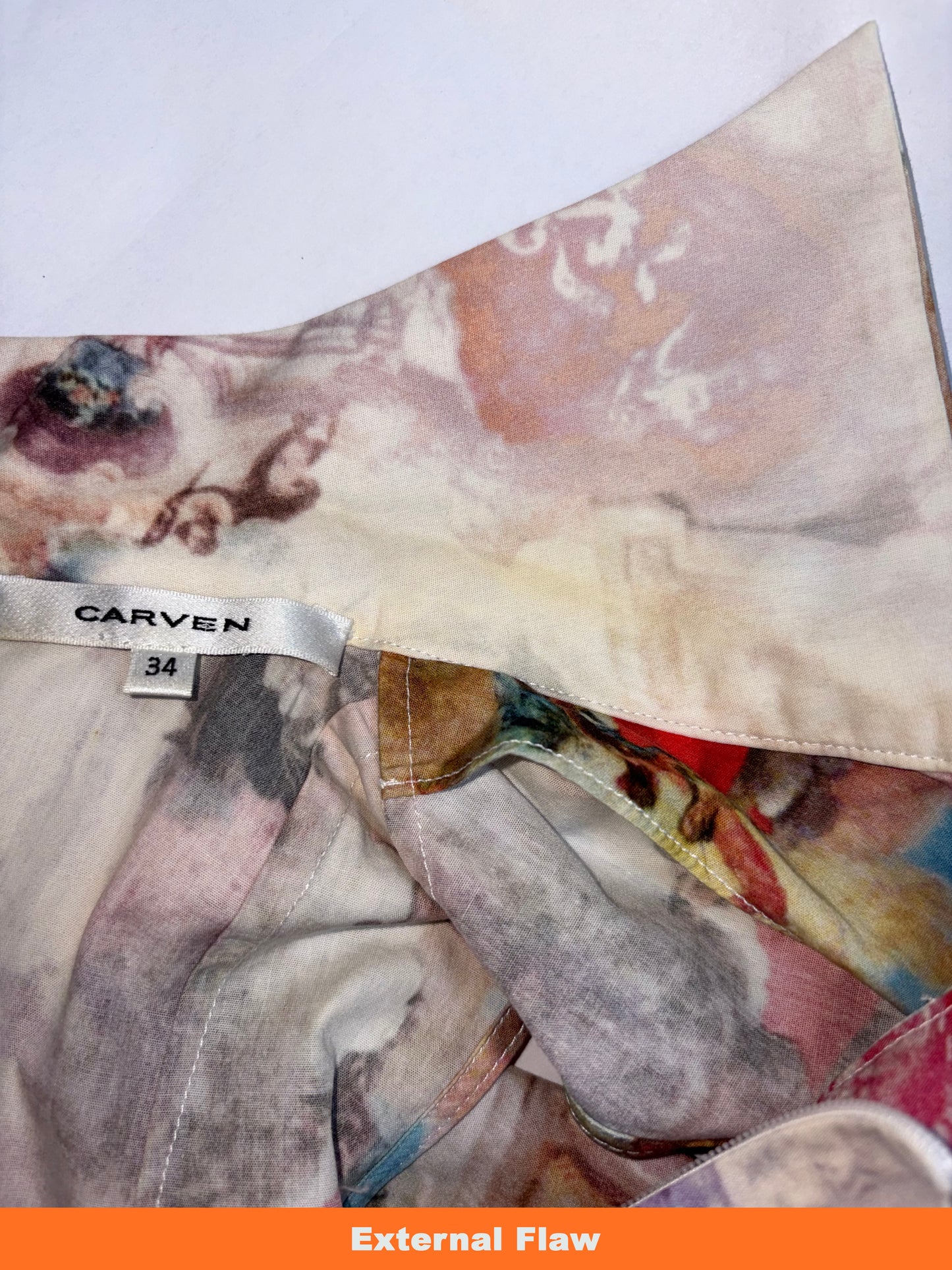 Cotton Poplin Baroque Print Shift Dress | Sz FR34 ~ XSmall