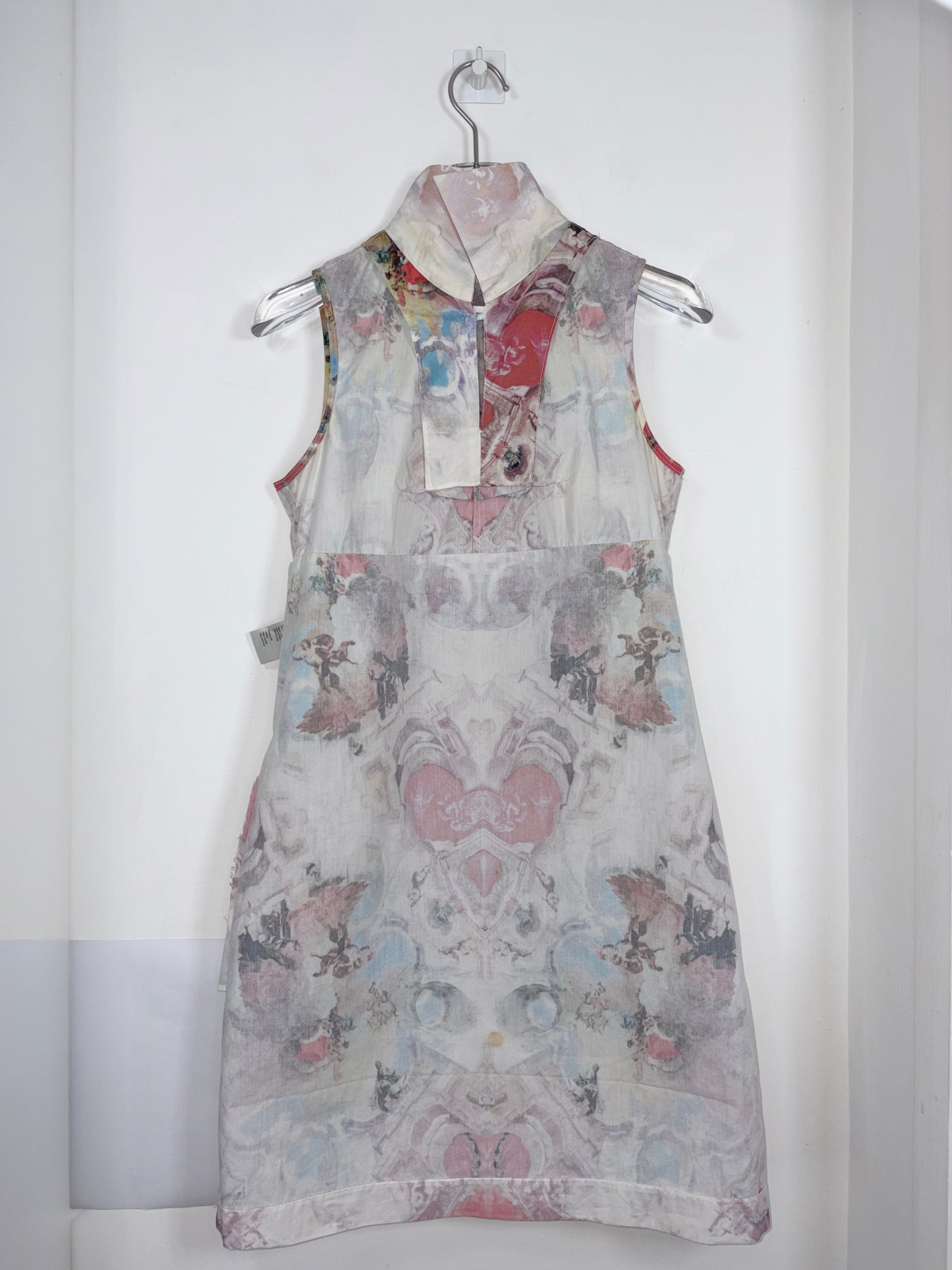Cotton Poplin Baroque Print Shift Dress | Sz FR34 ~ XSmall