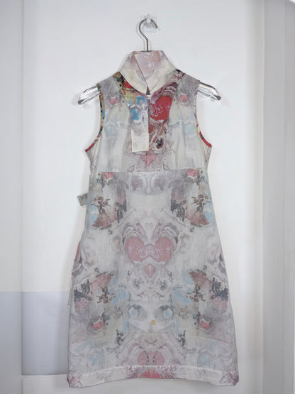 Cotton Poplin Baroque Print Shift Dress | Sz FR34 ~ XSmall