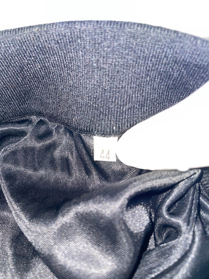 Scalloped Striped Knee Length Skirt | Size IT 44 ~ Medium
