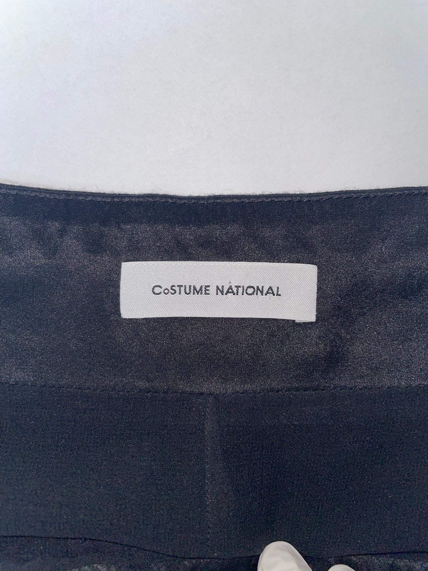 Black Wool Midi Skirt & Studded Embellishments | Sz 40~Small