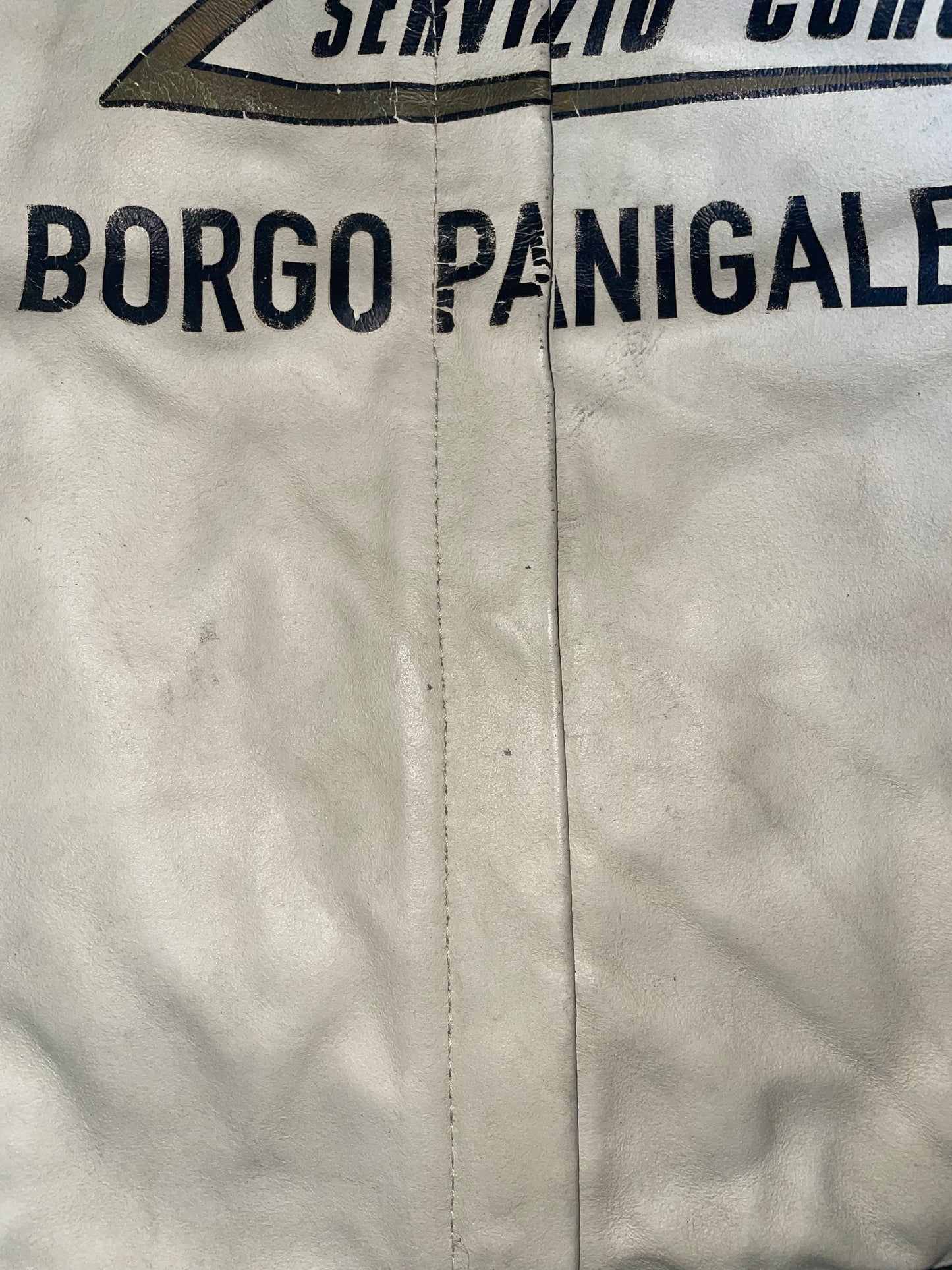 Racer Graphic Vintage Leather Jacket | Sz 46 ~ Small-Medium