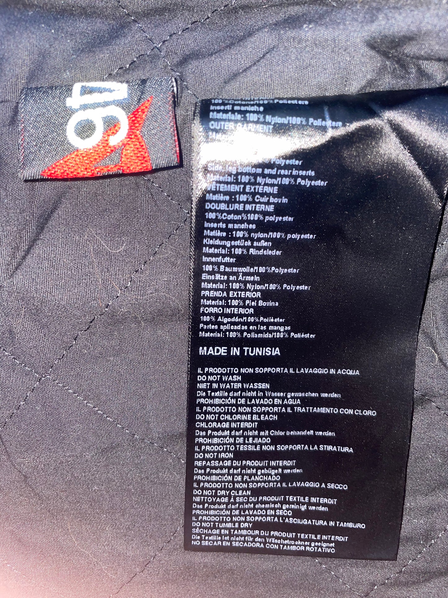 Racer Graphic Vintage Leather Jacket | Sz 46 ~ Small-Medium