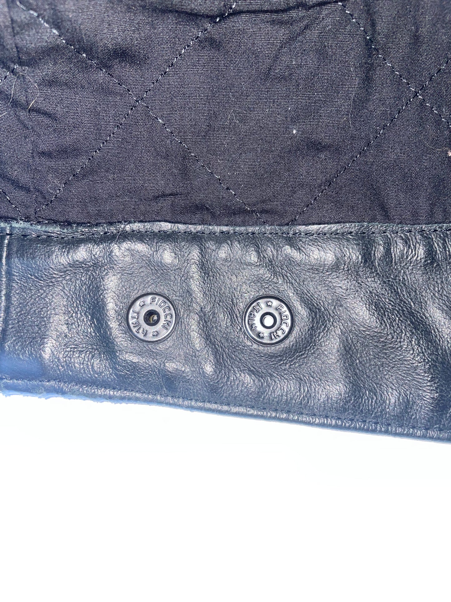 Racer Graphic Vintage Leather Jacket | Sz 46 ~ Small-Medium