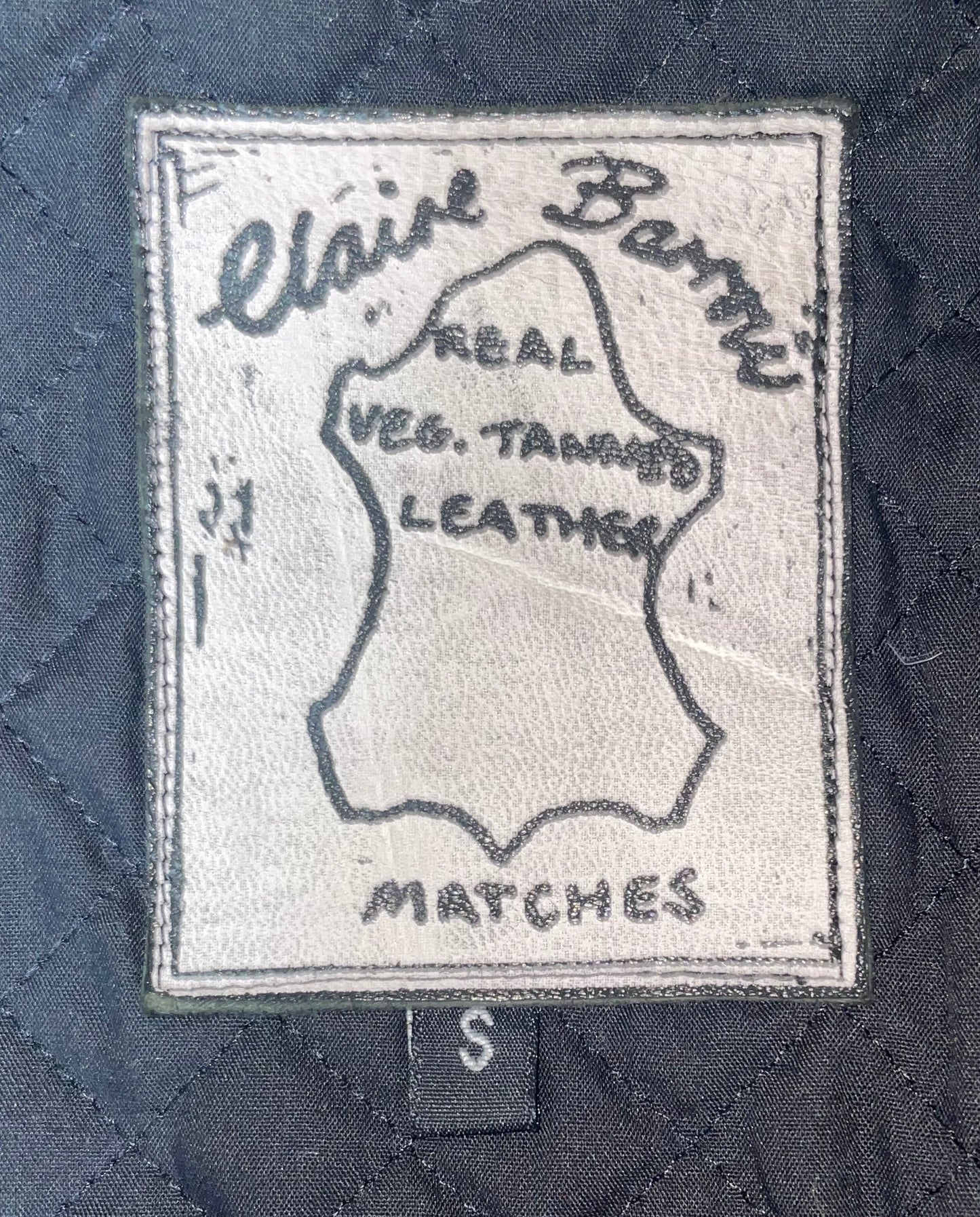 Painted Motorcycle Leather Oversize Jacket | Sz Small