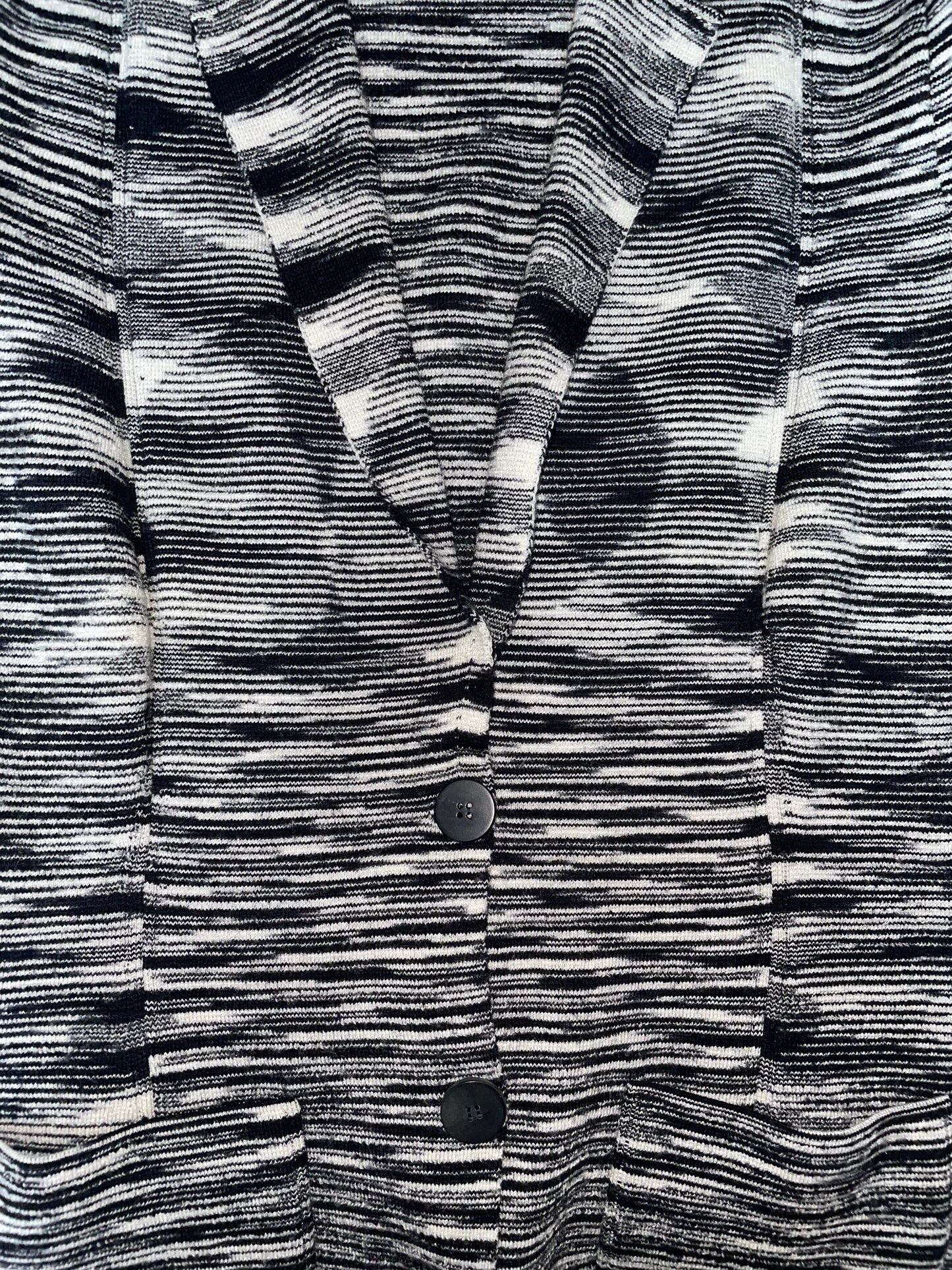 Cardigan w/ Jacket Lapel & Abstract Pattern | IT 40 ~ Small