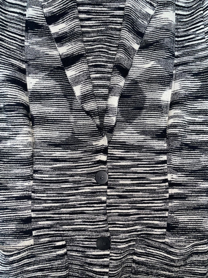 Cardigan w/ Jacket Lapel & Abstract Pattern | IT 40 ~ Small