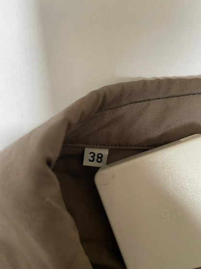 Taupe Grey Cotton Blazer Fitted Jacket | Sz IT38