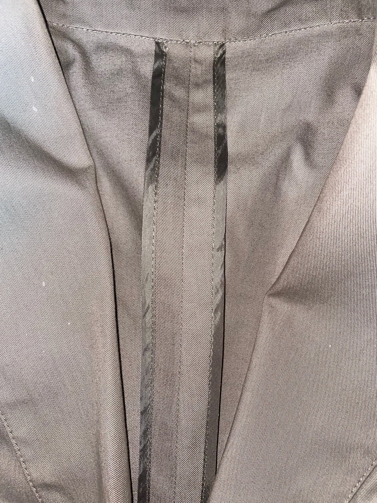 Taupe Grey Cotton Blazer Fitted Jacket | Sz IT38