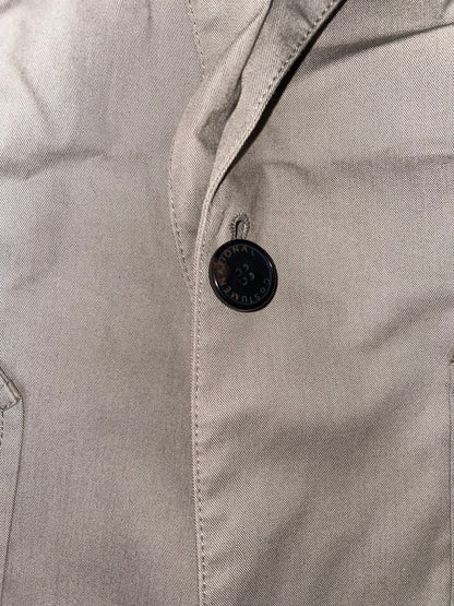 Taupe Grey Cotton Blazer Fitted Jacket | Sz IT38