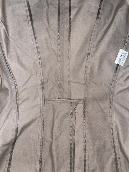 Taupe Grey Cotton Blazer Fitted Jacket | Sz IT38