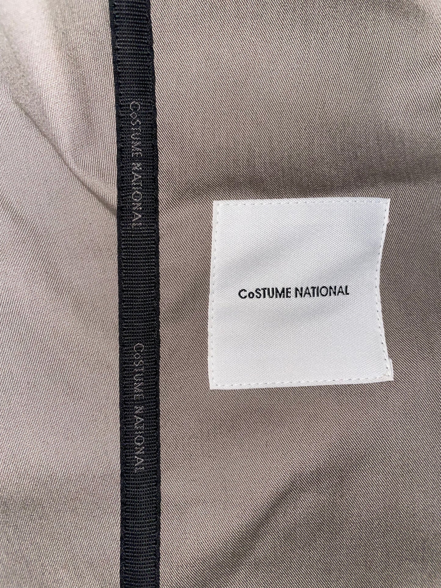 Taupe Grey Cotton Blazer Fitted Jacket | Sz IT38