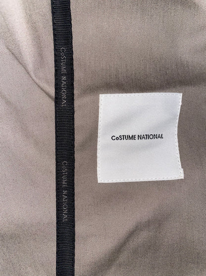 Taupe Grey Cotton Blazer Fitted Jacket | Sz IT38