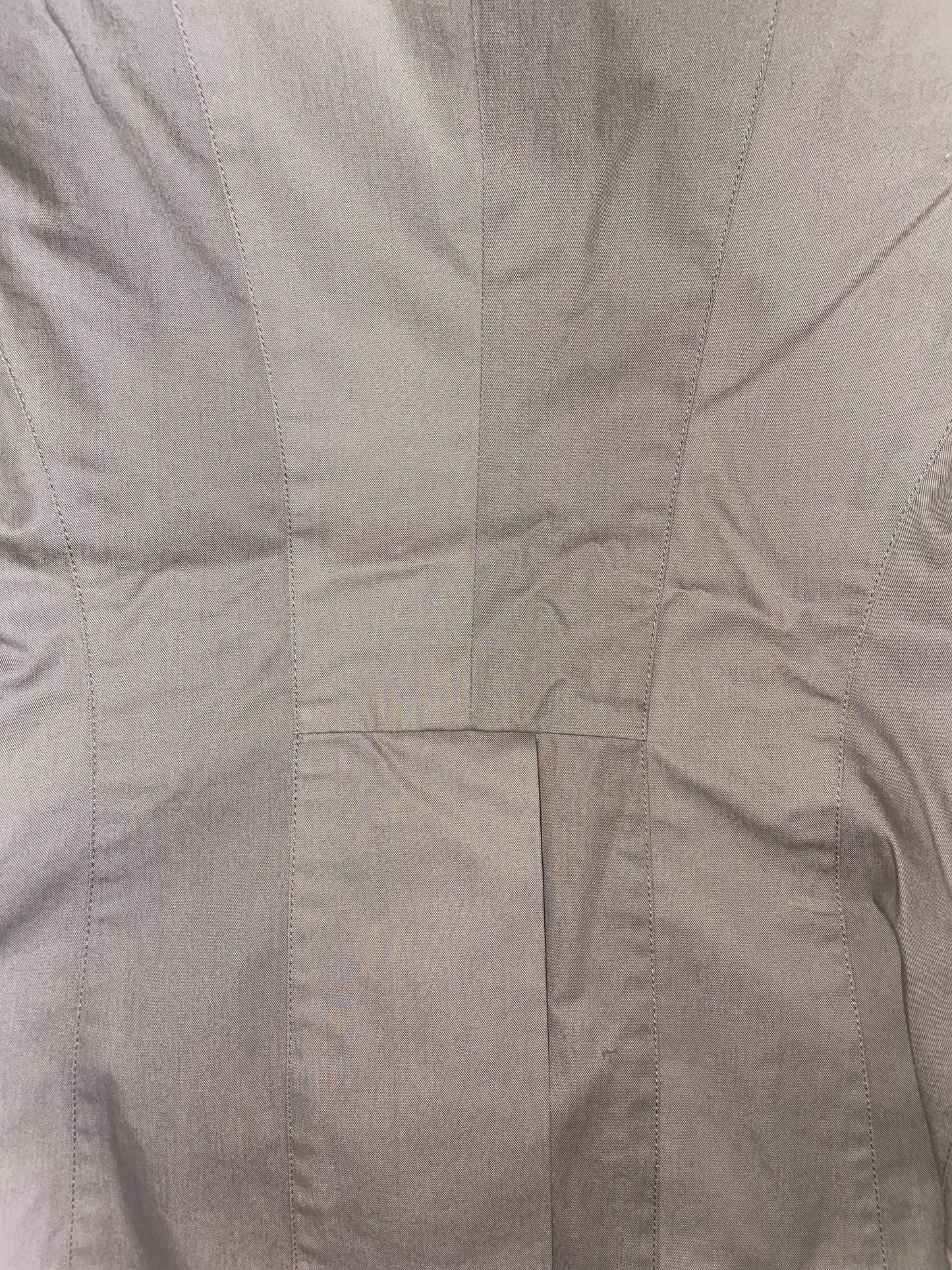 Taupe Grey Cotton Blazer Fitted Jacket | Sz IT38