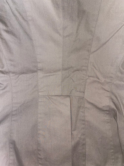 Taupe Grey Cotton Blazer Fitted Jacket | Sz IT38