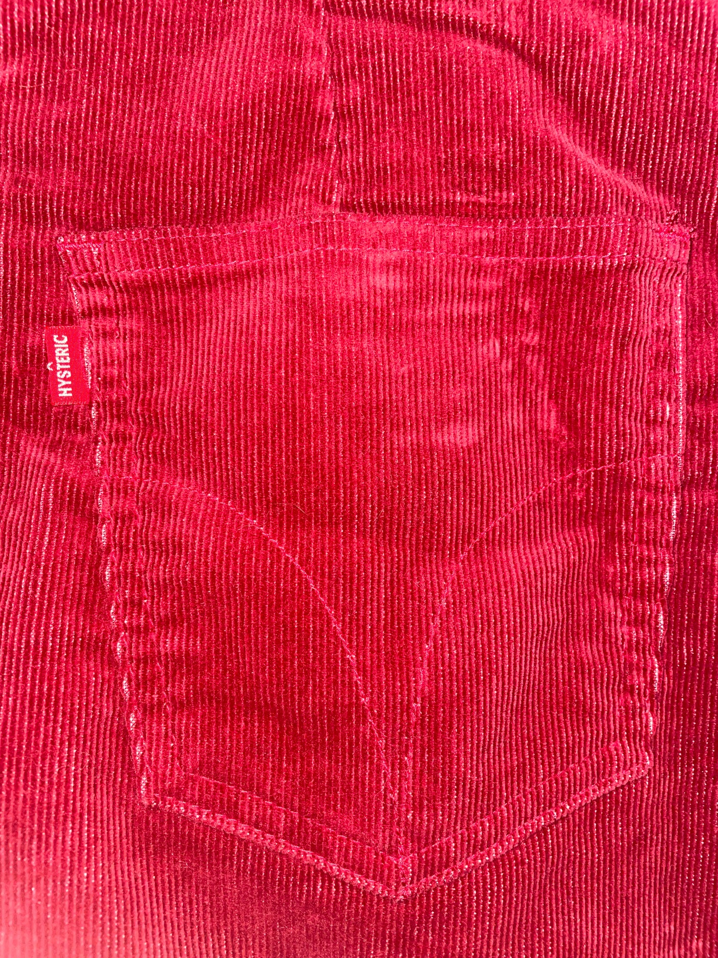 Red Maxi Corduroy Skirt | Size 27 ~ Small