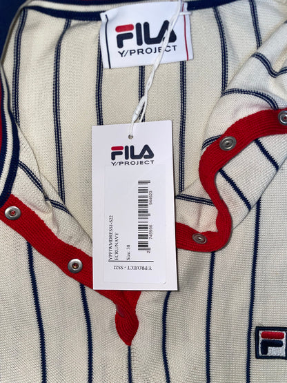 Off white & blue striped Polo long sleeve dress | Sz FR38