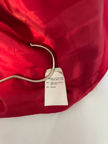 Vintage 90s Cute Bows Detail Red Sheath Dress | Sz IT38