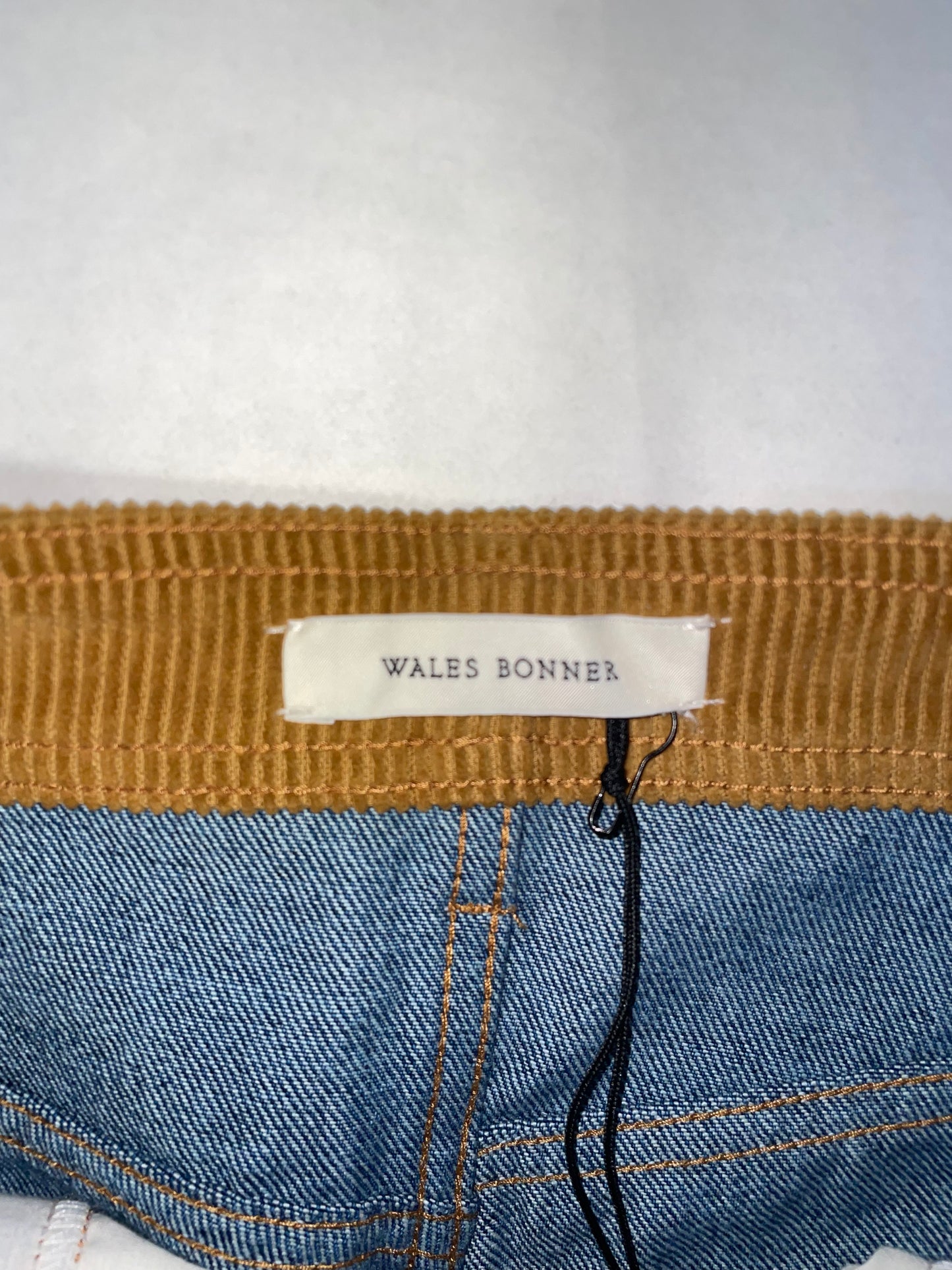 Denim Brown Corduroy Studded Mid-Rise Straight-Leg Jeans | Sz 30