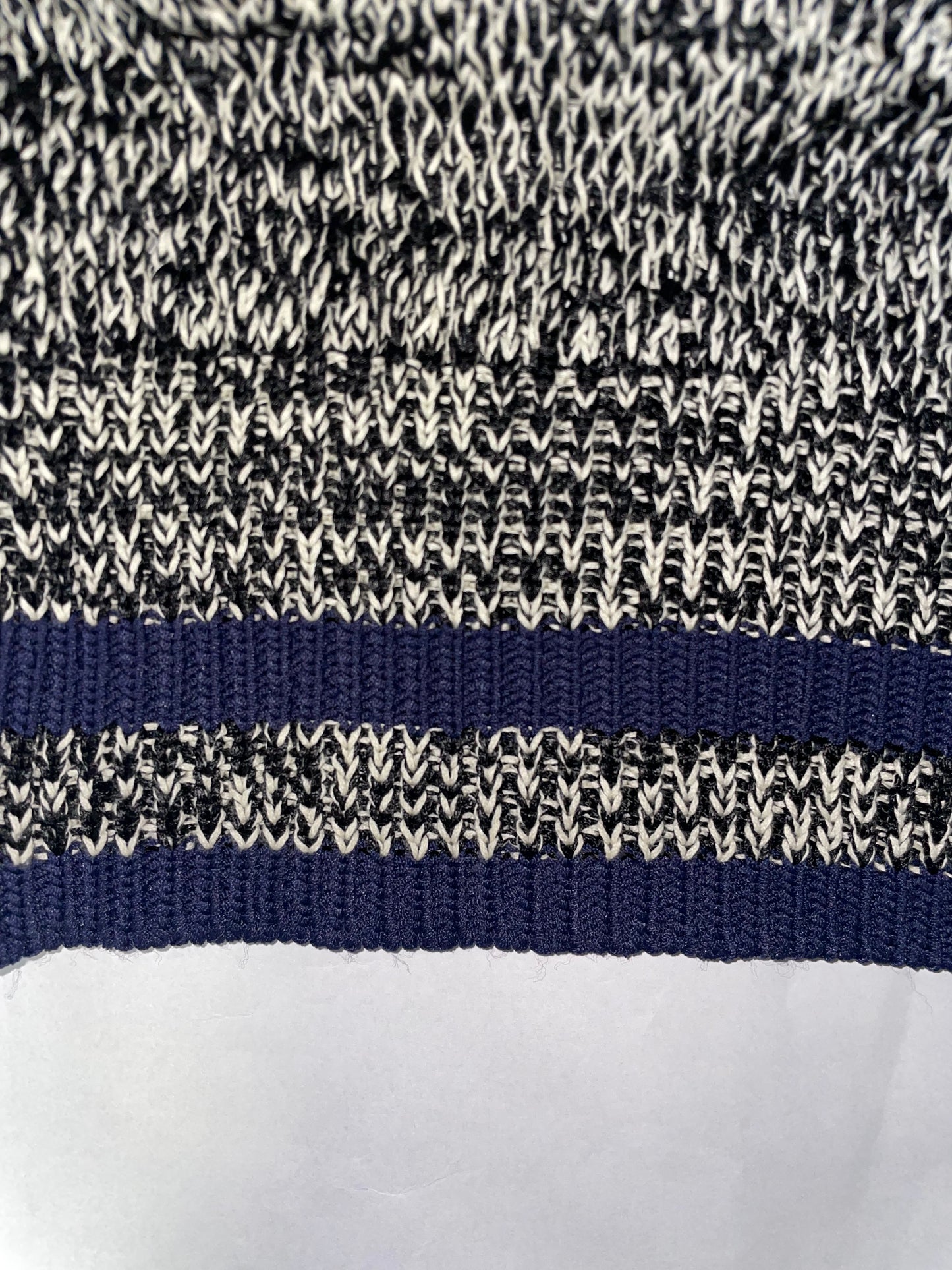 Navy & Off White Knit Vest | Sz Small
