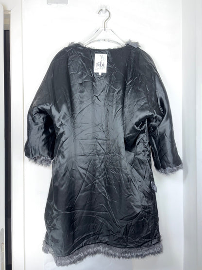 Faux Stripe Fur Coat | Sz Small