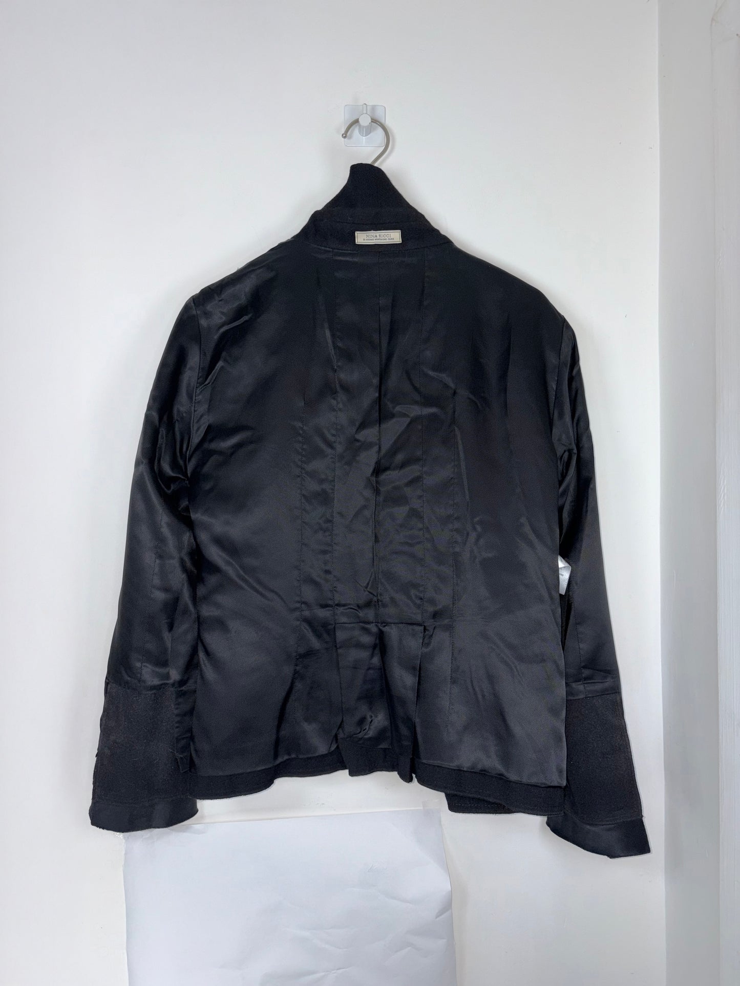 100% Wool Made in France Ruffle Blazer Jacket | Sz IT 40 ~ Small