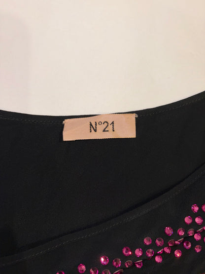 Alessandro Dell'Acqua | Rhinestone Vinyl One Shoulder | Sz IT 40~Small