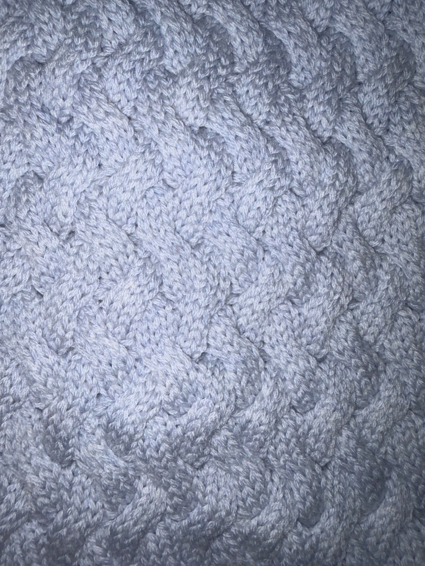 3D Knit 100% Merino Wool Blue Crew Neck Sweater | Sz Small