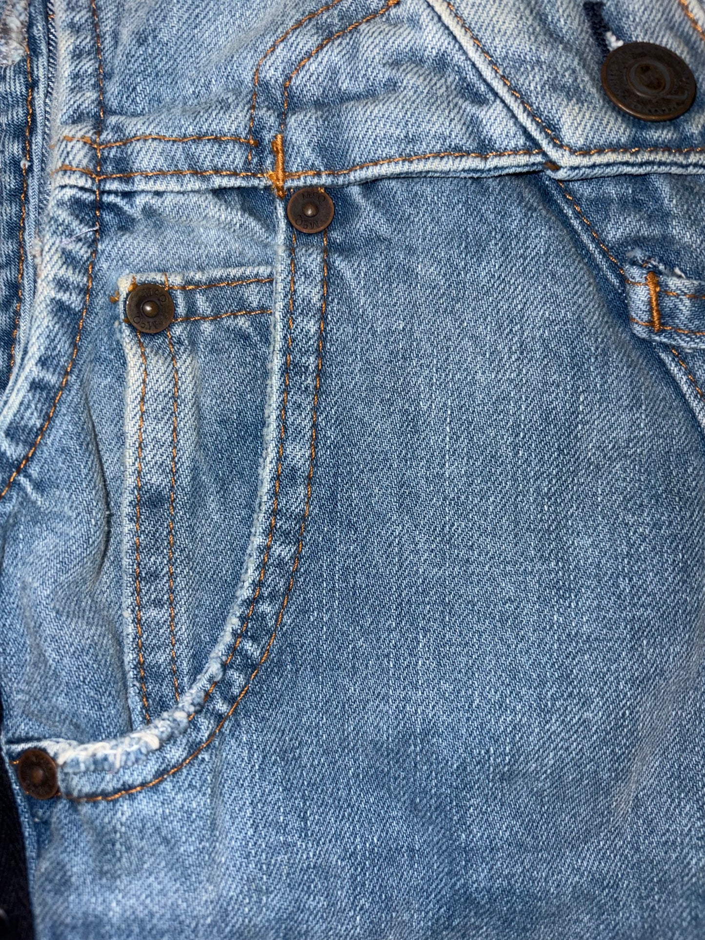 Denim top Tartan Plaid Draped Skirt | Sz IT 38~Small