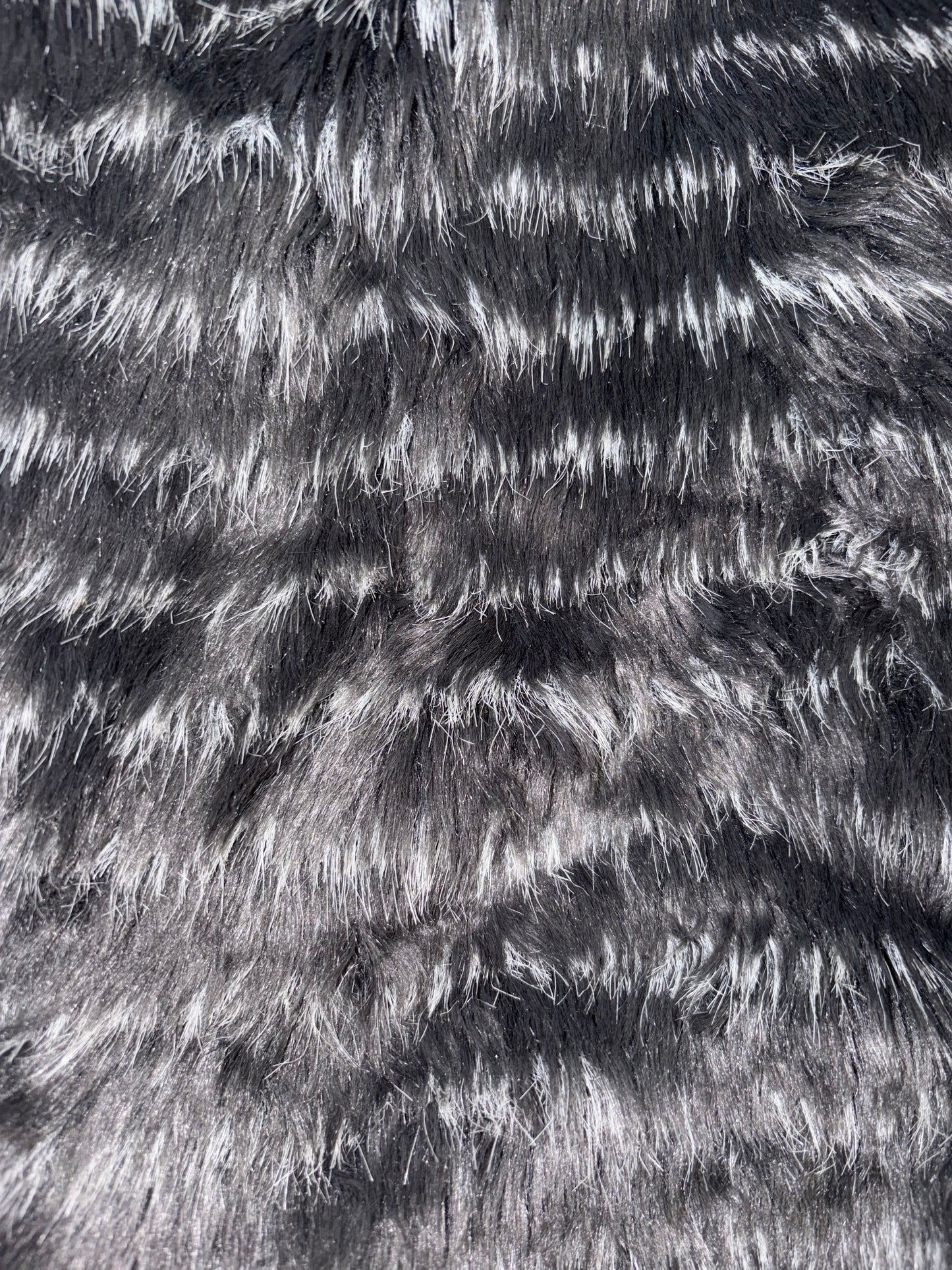 Faux Stripe Fur Coat | Sz Small