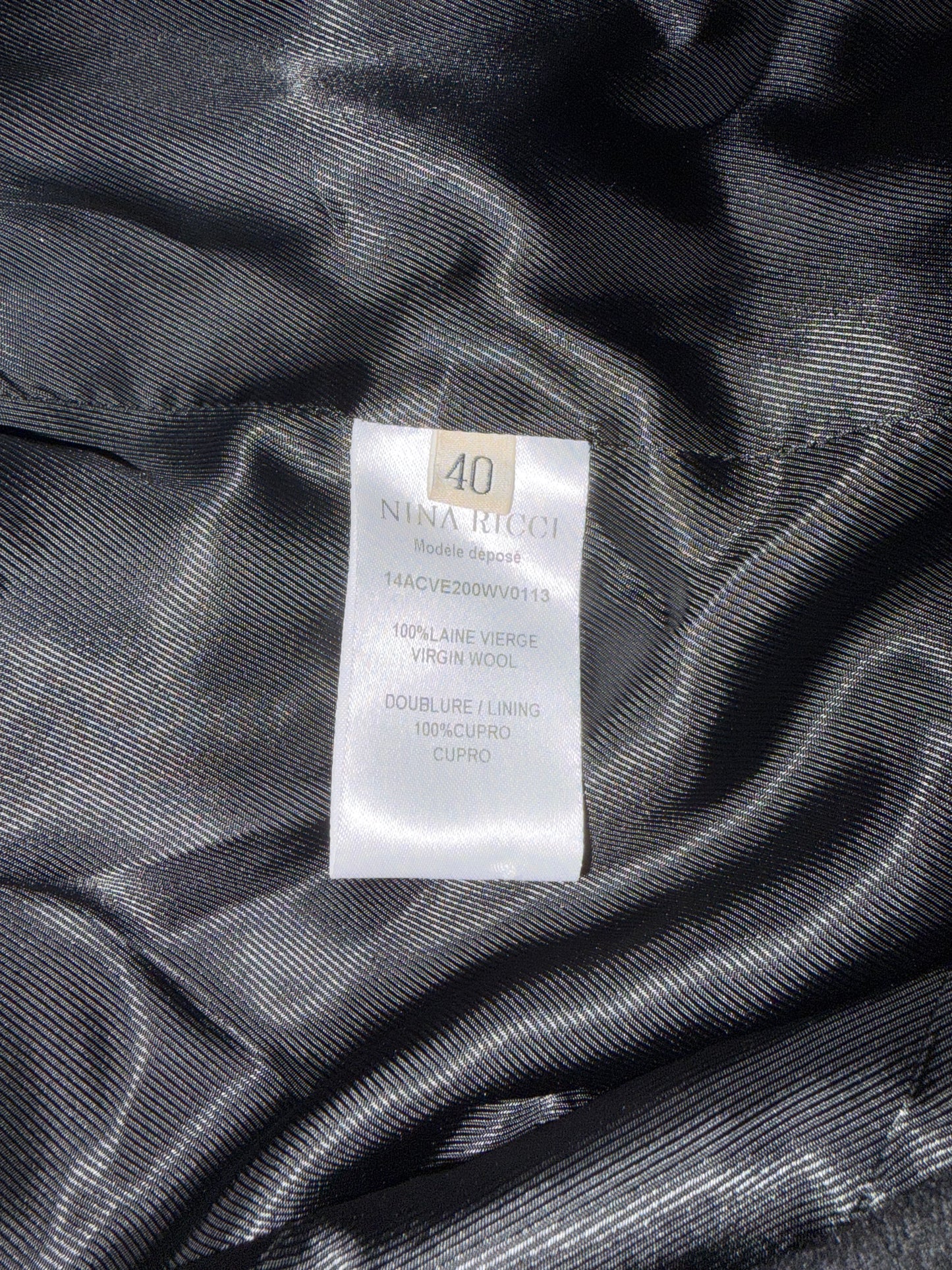 100% Wool Made in France Ruffle Blazer Jacket | Sz IT 40 ~ Small