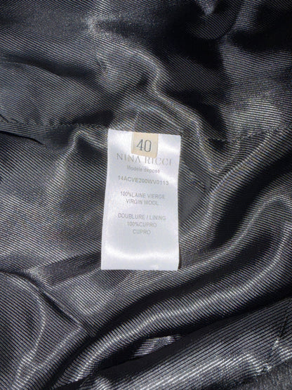 100% Wool Made in France Ruffle Blazer Jacket | Sz IT 40 ~ Small