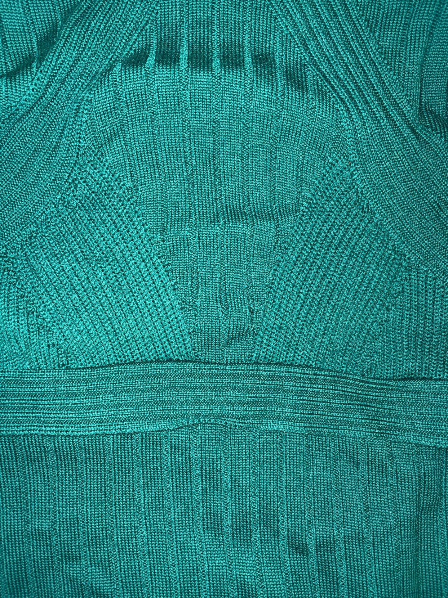 100% Virgin Wool Mock Neck Green Sweater | Sz IT 40 ~ Small