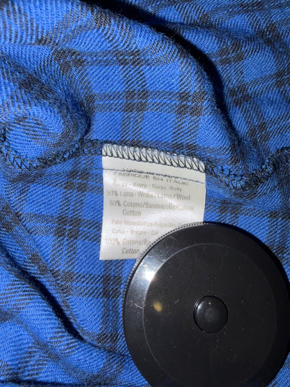 80s Vintage Western Blue Check Strong Shoulder | Sz IT 42 ~ M-L