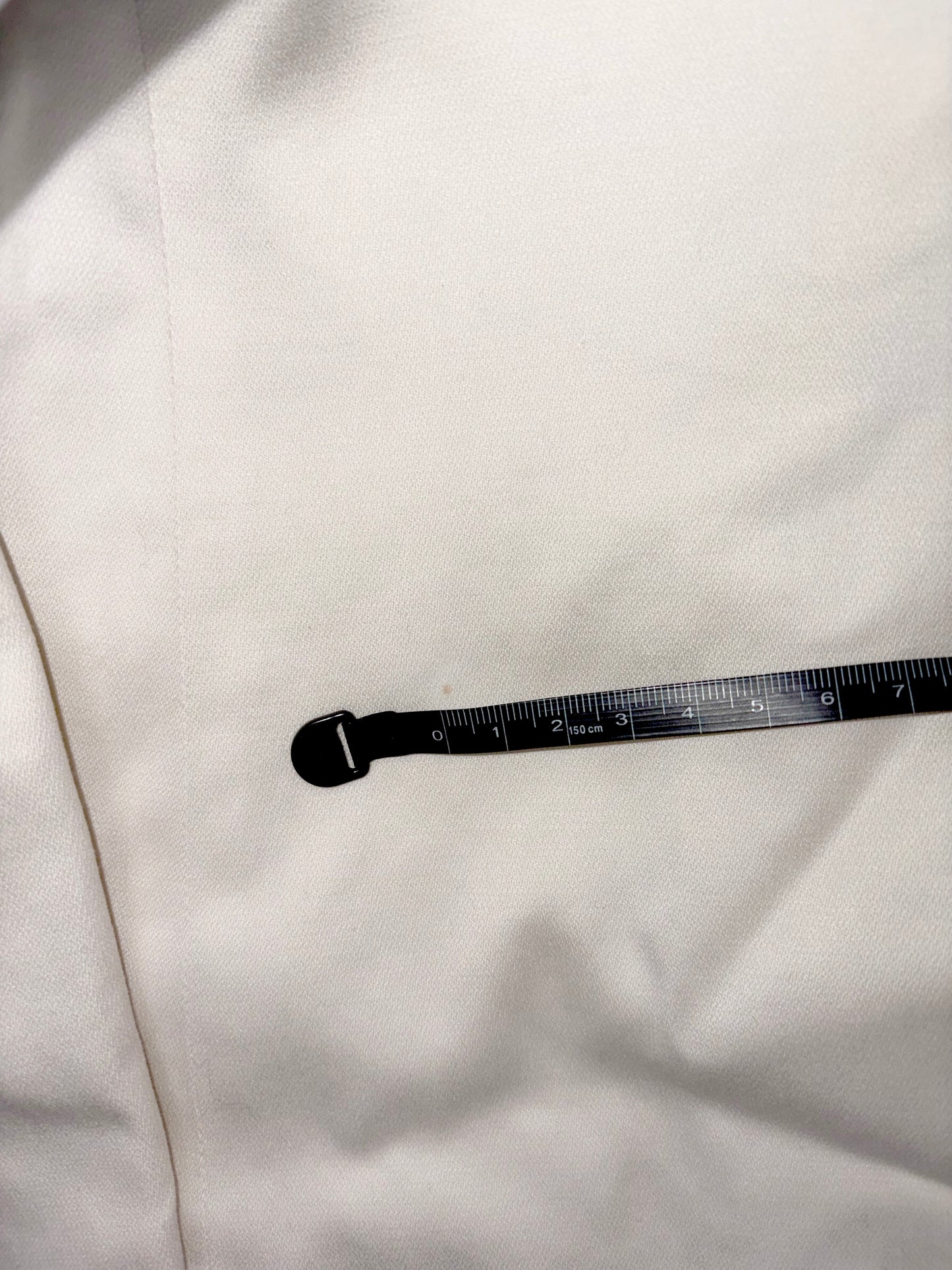 Cotton Ecru White Balloon Sleeve Blazer Jacket | FR 38 ~ Small