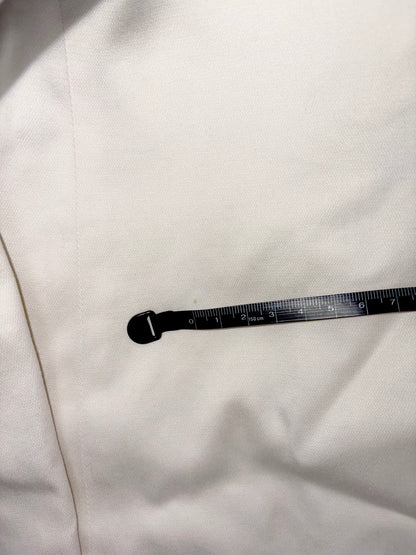 Cotton Ecru White Balloon Sleeve Blazer Jacket | FR 38 ~ Small