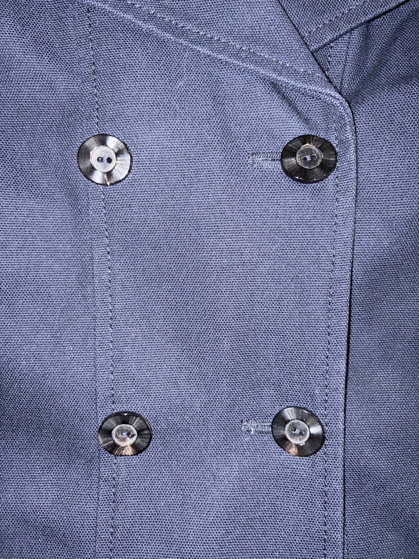 Navy Green Double Breasted 2 Layers Structure Jacket | Sz FR36 ~ Small