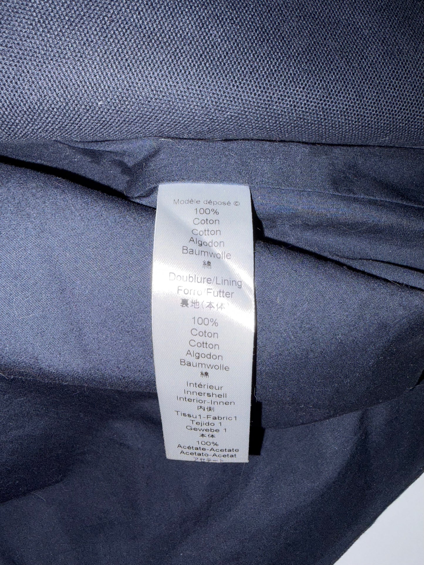 Navy Green Double Breasted 2 Layers Structure Jacket | Sz FR36 ~ Small